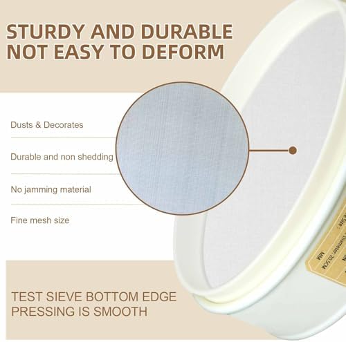 7.9" PVC Lab Sieve, Nylon Mesh, 120 Mesh Screen Sifter - Image 3