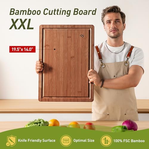 Extra Large Bamboo Cutting Board - Image 3