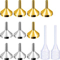 TecUnite 10 Pack Small Metal Funnels by TecUnite
