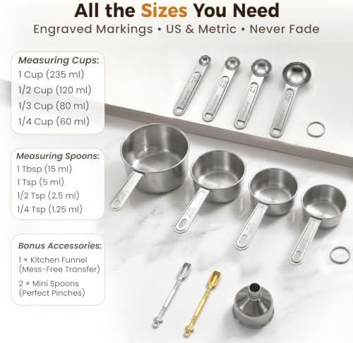 11 PCS Measuring Cups and Spoons Set - Image 3