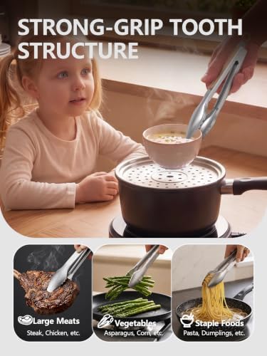 Stainless Steel Kitchen Tongs - Image 5