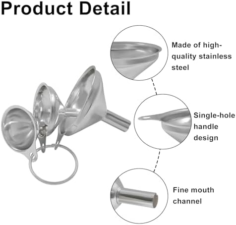 3Pcs Stainless Steel Funnels - Image 3