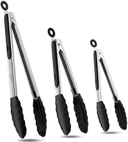Good Grip Cooking Tongs with Silicone Tips by Bnlcd