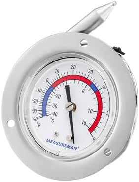MEASUREMAN Vapor Capillary Flanged Panel Mount Refrigeration Thermometer - Image 2
