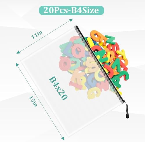 20pcs Mesh Zipper Pouch Bags, B4 Sizes Zipper Pouch, Mesh Bags - Image 2