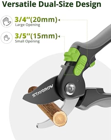 8.5" Pruning Shears for Gardening SK5 Sharp Garden Shears - Image 4