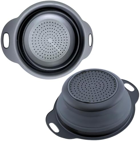 Black Silicone Collapsible Colanders by KillersInstinctOutdoors