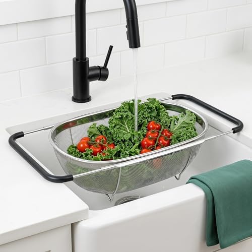 2 Pack Over the Sink Oval Colander - Image 4
