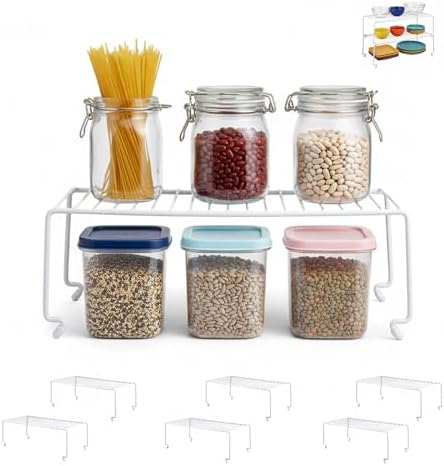 6-Pack Large Multi-Level Organizer Rack, Kitchen Shelves by Unknown