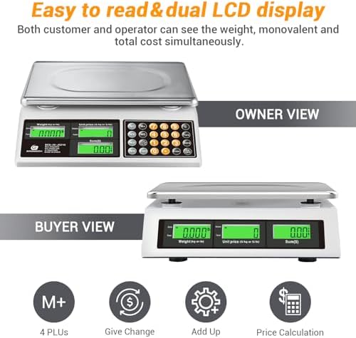 Price Computing Scale 66lb Digital Commercial Produce Scale - Image 4