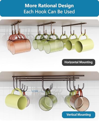 3 Pack Mug Hooks Under Cabinet - Image 4