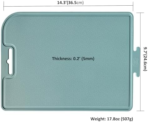 Korean Made Thick Silicone Double-Sided Usable Cutting Board 14.3" x 9.7" - Image 5