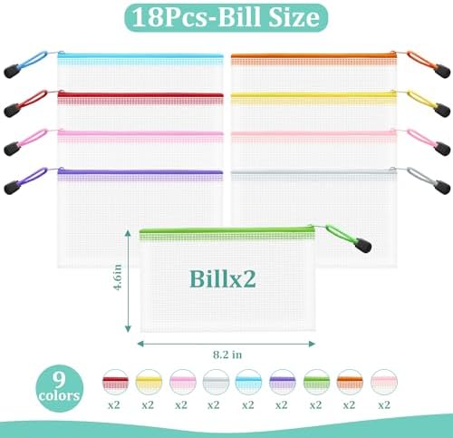 18pcs Small Zipper Pouch Bags, 8.2x4.6 Inches Zipper Pencil Bags, 9 Colors - Image 2