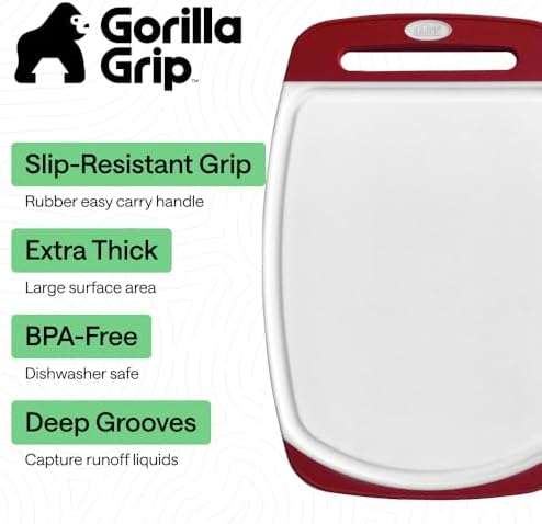GORILLA GRIP BPA-Free Reversible Kitchen Cutting Board - Image 2