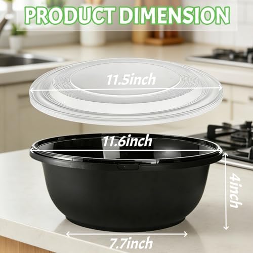 ZAVOOS 8 Pack 165 Oz Plastic Serving Bowls - Image 2