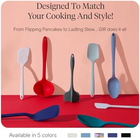 GIR: 5-Piece Silicone Ultimate Kitchen Utensils Set – Navy - Image 6