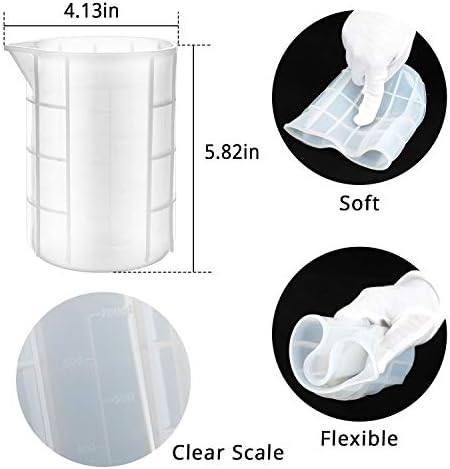 Gartful 700ml Extra Large Silicone Measuring Cups, Resin Mixing Cups - Image 2