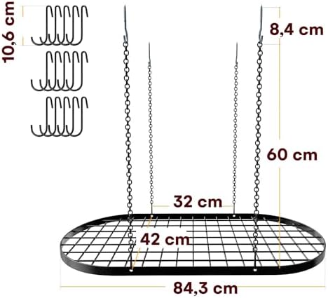 Vdomus Heavy-Duty Hanging Pot Rack - Image 6