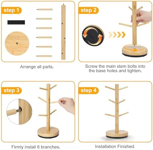 360° Rotated Mug Holder Tree - Image 4