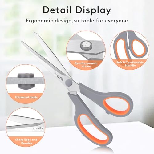 3 Pack 8.5" Stainless Steel Scissors All Purpose - Image 4