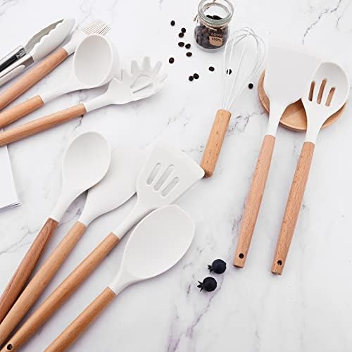 1pc White Silicone Solid Spoon - Image 6