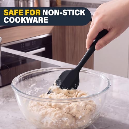 Silicone Spatula Set, Heat Resistant Solid & Slotted Turner - Image 4