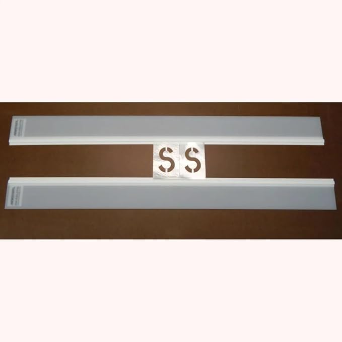 Stencil Trac Rails for Letter/Number Stencils | Part#: 10001146 | Use for Marking Parking Spaces, Doors & Walls | 2 Locking Rails 48″ W & 2 Overspray Panels | Stencils Sold Separately | Made in USA