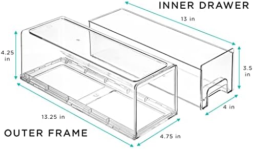 Sorbus Clear Storage Drawers for Refrigerator & Pantry - Image 4