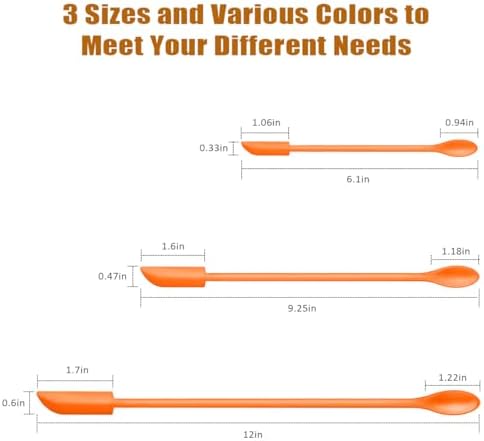 Silicone Spatula Set 6Pcs, Mini Jar Scraper - Image 3