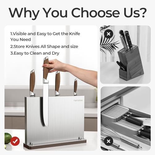 Magnetic Knife Block, Stainless Steel Magnetic Knife Holder Rack - Image 3