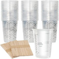 100pcs 8oz Graduated Clear Plastic Measuring Cups by XUXU