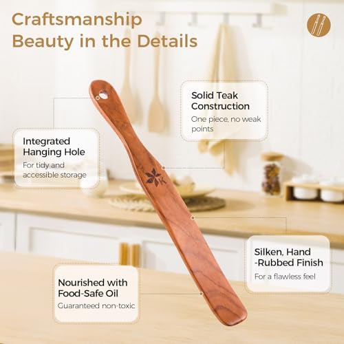 Spurtle for Sourdough Starter, Danish Dough Whisk & Bread Tool - Image 5