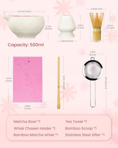 ZENS Premium Matcha Whisk Set, Matte White - Image 5