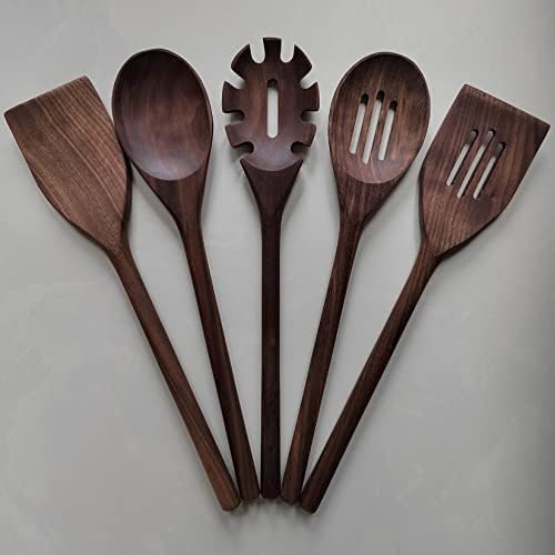 5pcs Black Walnut Wooden Cooking Utensils - Image 5