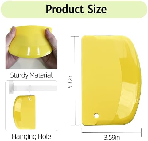 Hard Dough Scraper 4 PCs PP Plastic Bench Scraper Food Scraper - Image 2