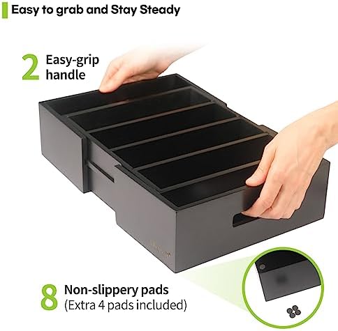 Expandable Bamboo Kitchen Cabinet Organizer - Image 4
