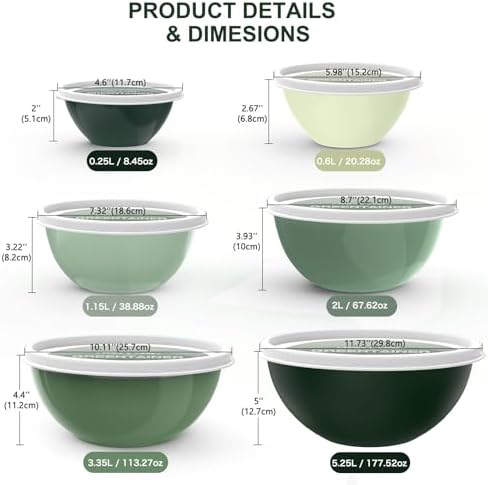 Greentainer Plastic Mixing Bowls - Image 3