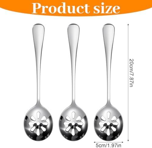 3Pcs 7.8 Inch Slotted Spoon, Serving Spoons - Image 3