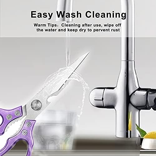 Heavy Duty Sharp Kitchen Scissors, Dishwasher Safe, Cooking Shears - Image 5