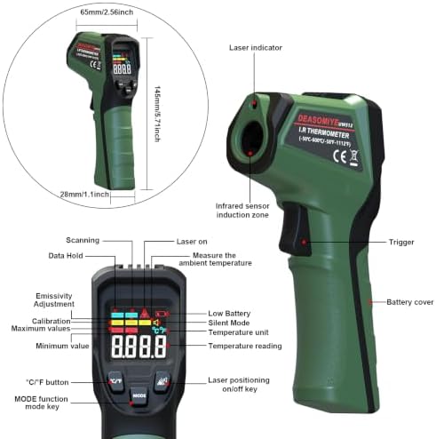 Infrared Thermometer Gun for Cooking Griddle, Non Contact IR Thermometer Laser - Image 5