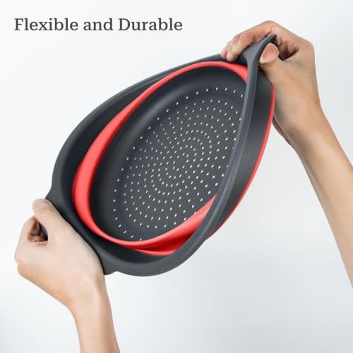 Red Collapsible Colander Set - Image 6