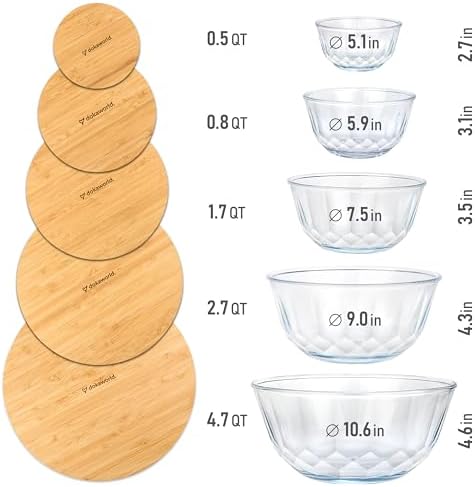 Large Stackable Glass Mixing Bowls - Image 3
