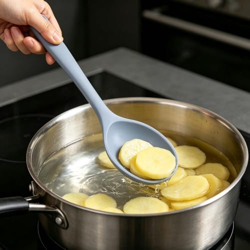 4Pcs Silicone Cooking Spoon Serving Mixing Kitchen Spoons - Image 2