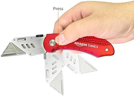 Amazon Basics Folding Utility Knife Box Cutter - Image 4