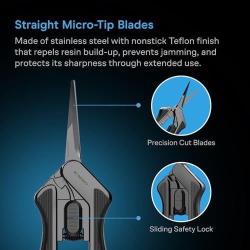 AC Infinity Ergonomic Pruning Shear 6.6”, Stainless Steel Blades - Image 3
