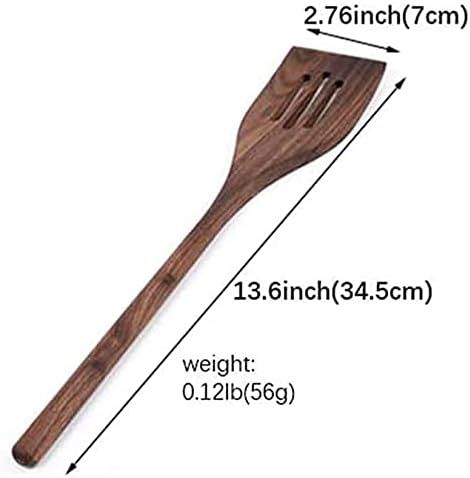 14" Walnut Wooden Slotted Spatula Turner - Image 2