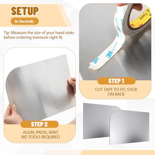 Lewtemi 2 Pcs 17" X 12" Sink Splash Guard - Image 4