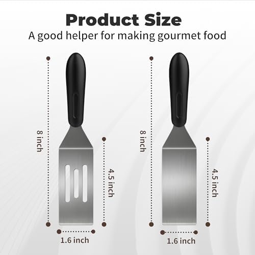 Stainless Steel Mini Spatula, Small Turners - Image 2