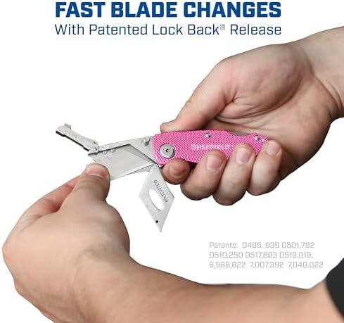 Sheffield 12346 Lock Back Utility Knife 4 Pack - Image 2