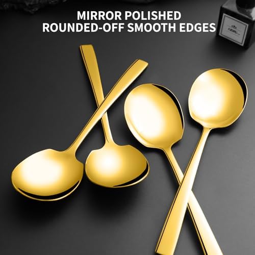 4 Piece Serving Spoons Set, 9.2-Inch Includes 4 Large Spoons - Image 2